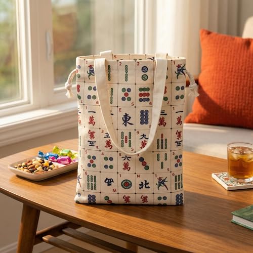 Bolsa de lienzo para fichas de Mahjong, 1 paquete miniatura 7