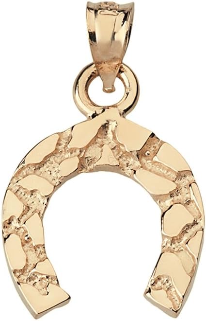 Lucky Nugget Horseshoe Charm Pendant