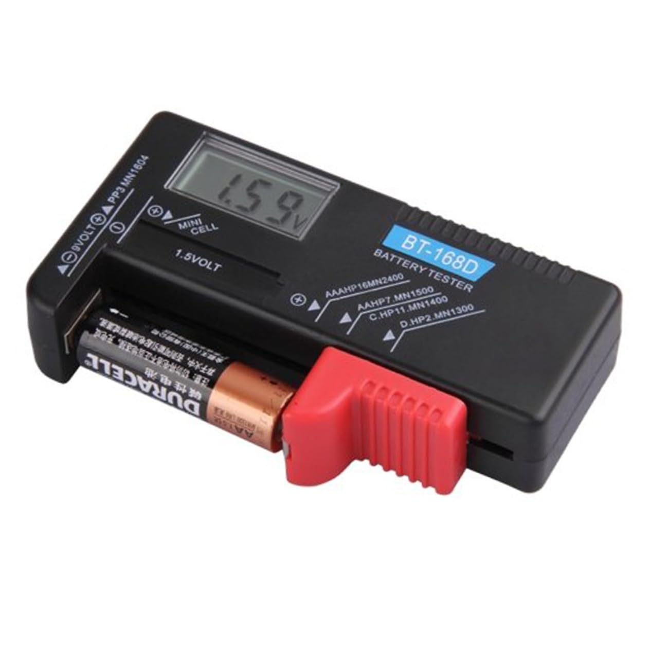 9v Bt Digital LCD Battery Tester Aa AAA Cell Checker Electric Volt Checker Battery Analyzer for Alternator Tester