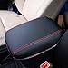 Kust fsx3853w Car Armrest Cover Saver, 1 Piece Armrest Cover Fit for Honda CRV 2013 2014 2015 2016 Central Console Armrest Box CRV (Black With Red Stitches)