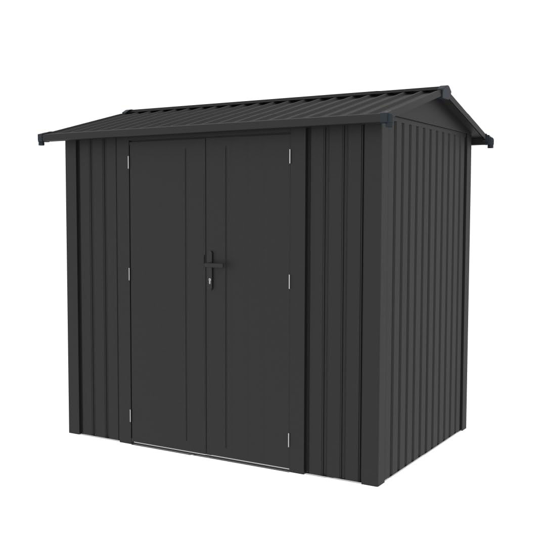 Gardiun Caseta Metálica Spree 4,1 m2 Exterior 232x176x212 cm de Acero con Ventana Lateral y Puerta Doble 106x178 cm