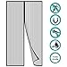 Produktbild GUOGAI Magnet Vorhang, Insektenschutz Fliegennetz Full Frame Klettverschluss für Wohnzimmer Tür Kellertür Balkontür, Schwarz 120x205cm(47x81inch)