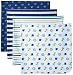 Gerber Baby Boys' 4 Pack Flannel Receiving Blanket, Safari, One Size