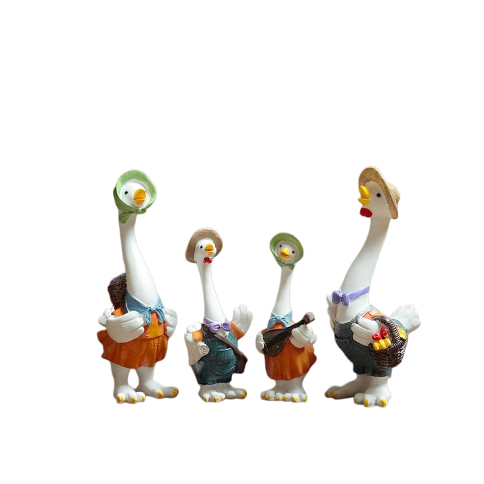 YXCQHZM 4 Pcs Duck Statue Resin Animal Ornament for Shopping Mall Park Decoration Courtyard Bay Kids Toys (B)