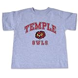Temple Owls Kids Short Sleeve Tee | Infant | Toddler | Youth (Small (8/10)) Gray