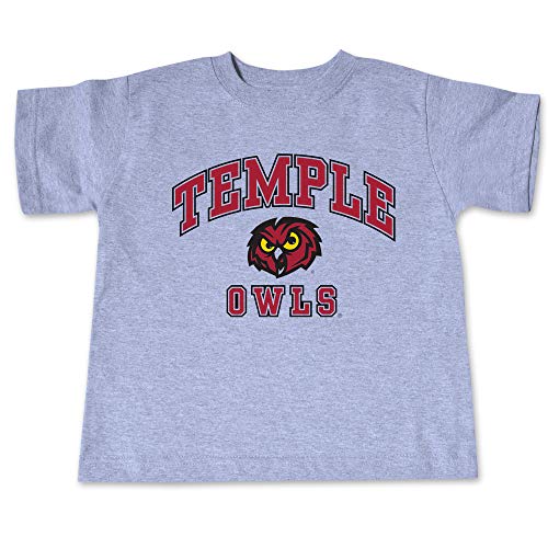 Temple Owls Kids Short Sleeve Tee | Infant | Toddler | Youth (Large (14/16)) Grey