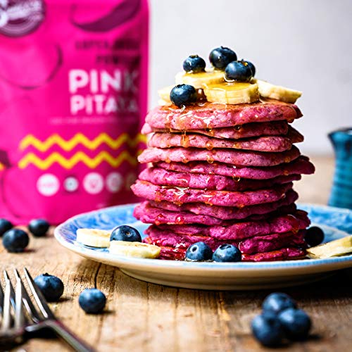 Suncore Foods – Premium Pink Pitaya Supercolor Powder, 5oz each, 20oz total (4 Pack) – Natural Red Dragon Fruit Food Coloring Powder, Plant Based, Vegan, Gluten Free, Non-GMO