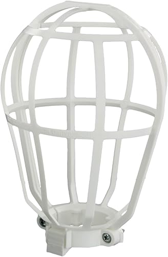 Leviton 12200-W Protector de repuesto para portalámparas de techo, blanco, 7 x 5 x 5 pulgadas