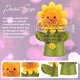 VYNWPDFLI Sunshine Positive Sunflower Figurine, Optimistic Attitude Gift for Women, Men, Positive Posture Gift for Student, Confident Desk Decor for Friend, LOS28