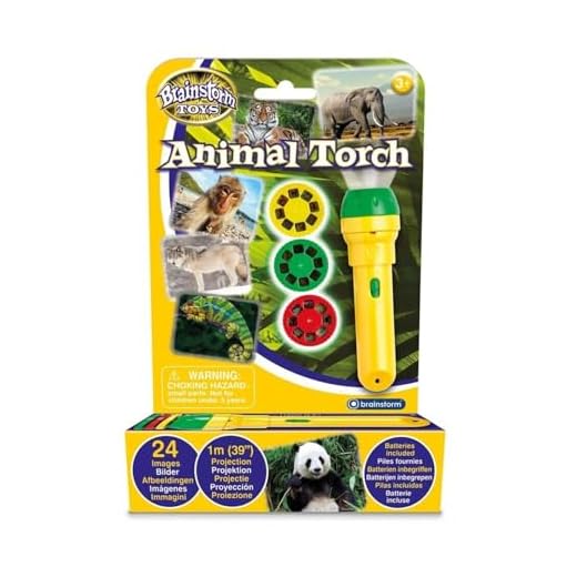 Brainstorm Toys - Linterna proyector (24 Fotos de Animales)