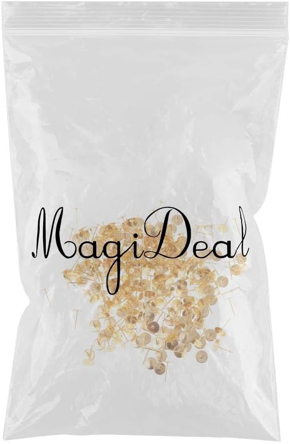 Club Bollywood®Wholesale Blank Earrings Pin Post Stud Findings DIY 300Pcs Flat Post Gold|Jewelry & Watches|Fashion Jewelry|Earrings|1 Pack Wholesae(Choose Style and Quantity 200/300/400/500 Pieces)