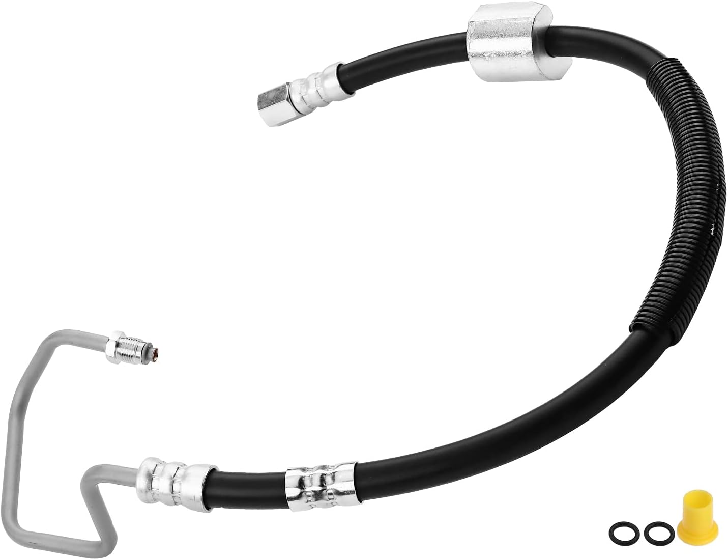 A-Premium Power Steering Pressure Line Hose Assembly Compatible with Ram 2500 3500, 2011 & Dodge Ram 2500 3500, 2009-2010, L6 6.7L, with O-ring, Pump To Hydraulic Brake Booster