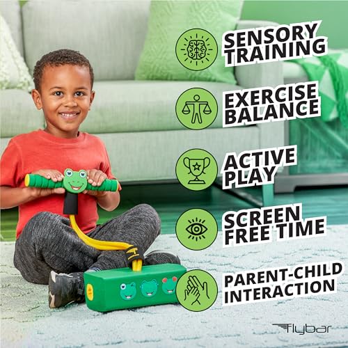 Image of Flybar My First Foam Pogo Jumper for Kids Fun and Safe Pogo Stick for Toddlers, Durable Foam and Bungee Jumper for Ages 3 and up, Supports up to 250lbs (Frog)