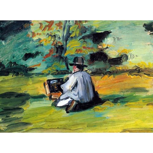 Impression giclée Cézanne Peintre au travail 61x81 cm ARTICULOZY toile