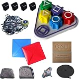 Usper Gonggi Korean Game Set, Gongi Spiel, Traditional Gong Gi, Gonggi Spiel, Gonggi Stones, Gong-Gi Jack Stone Kieselstein-Set Perfekt FüR Familienreisen (A 1PCS)