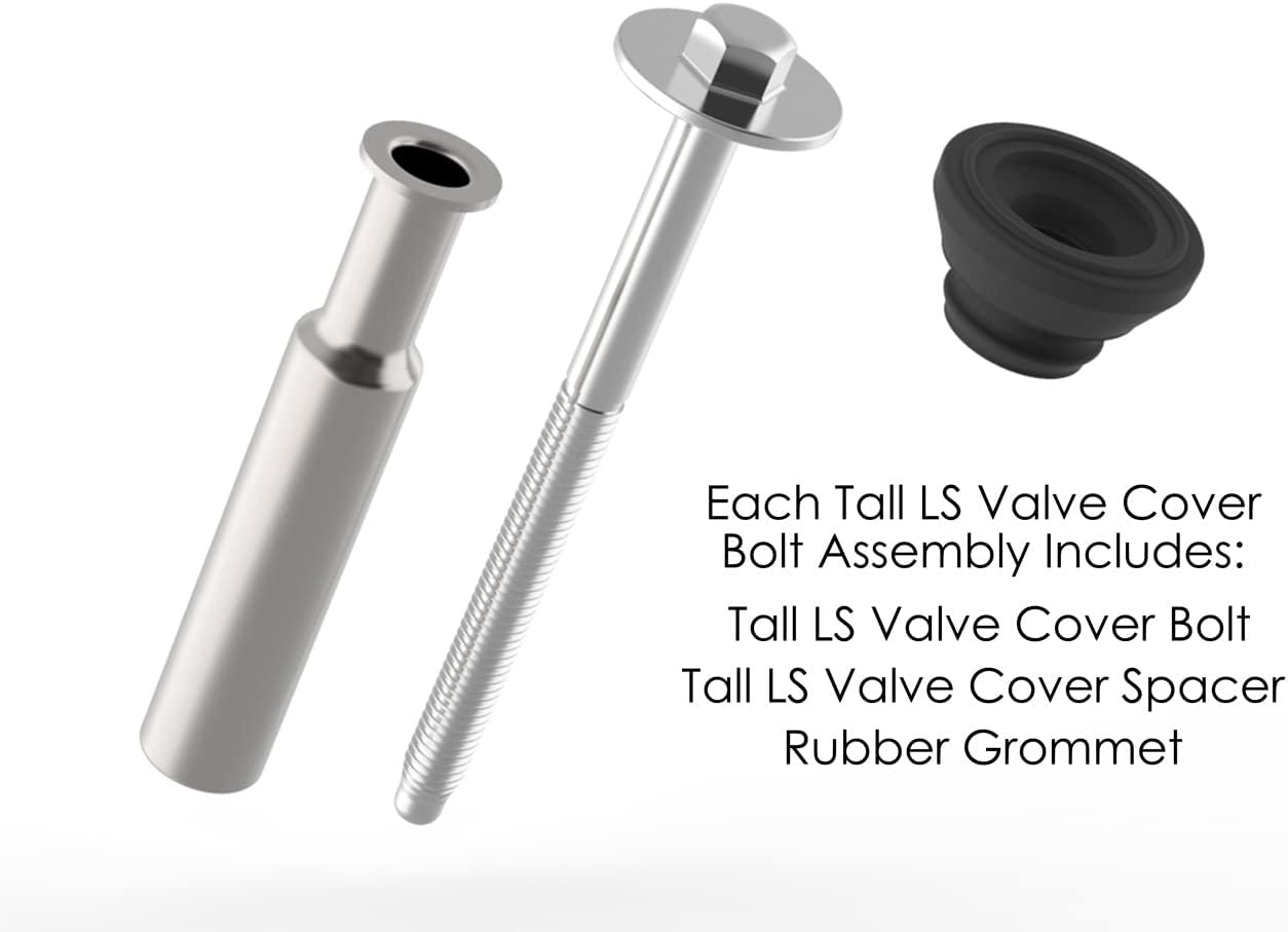 Holley 561-134 Tall LS Valve Cover Bolt Assembly - 8 Pack