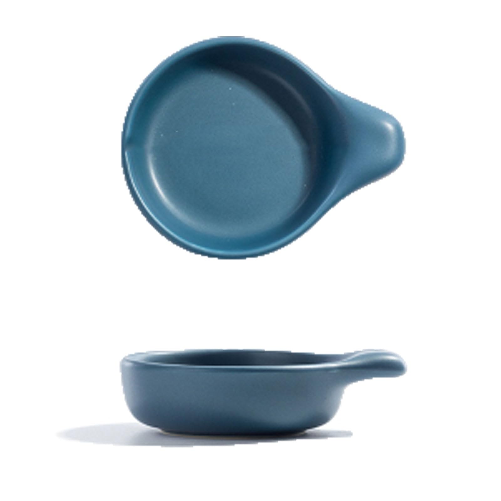 Snackteller Dip-Schüssel-Set, Keramik-Gewürzschalen, Sushi-Schüssel, Gewürzteller, Vorspeisenteller, Sojasauce mit Griff, 5-teiliges Sojasaucen-Teller Dessertteller