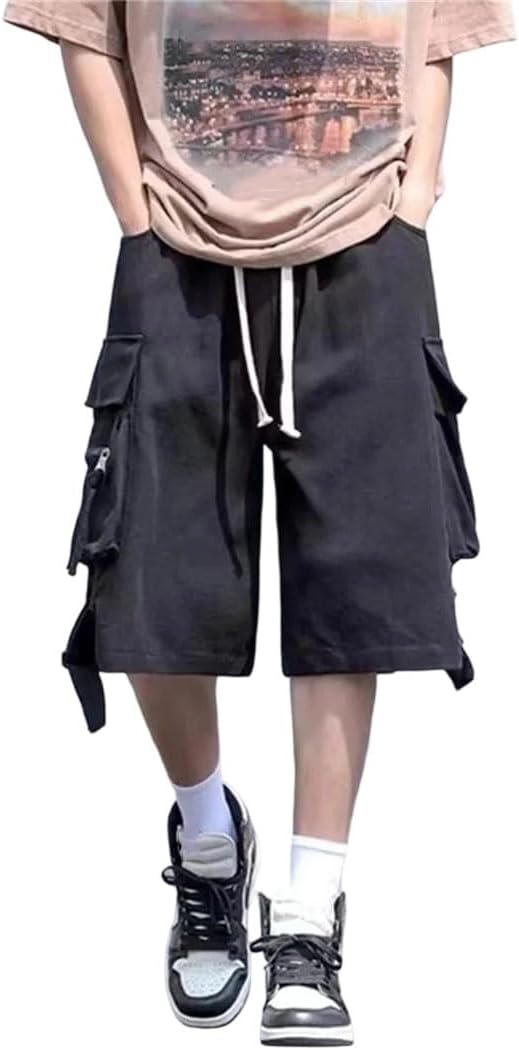 Men Summer Solid Color Lightweight Loose Daily Sports Casual Shorts
