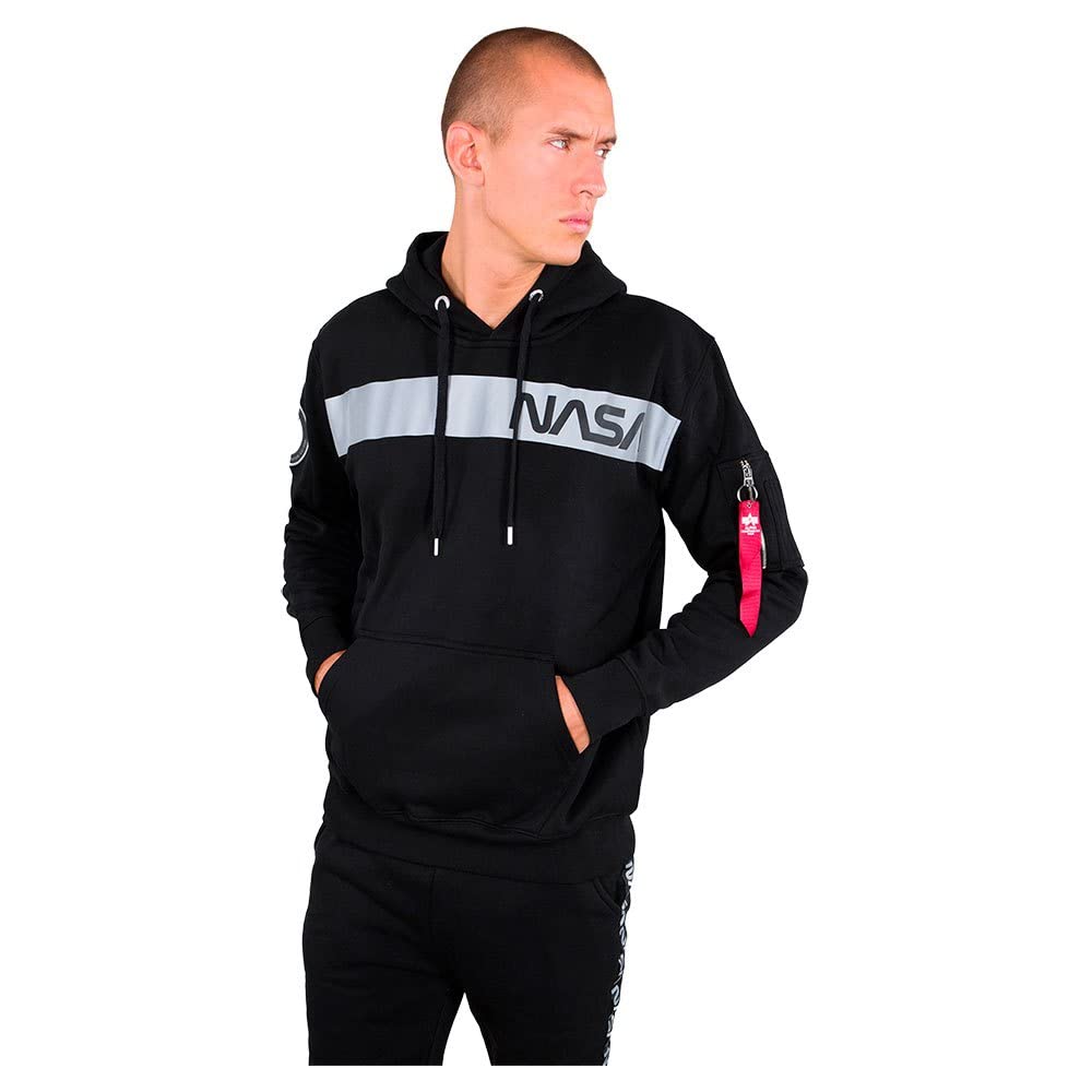 Alpha Industries NASA RS Hoody Kapuzensweat für Herren Black