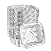 Heavy-Duty Reusable Eco-Friendly Aluminum Foil Pan, 5.56" x 4.56" x 1.63 1000 Count - 1 lb. Oblong Baking Pan, Perfect for Delicious Bakes & Sustainable Living
