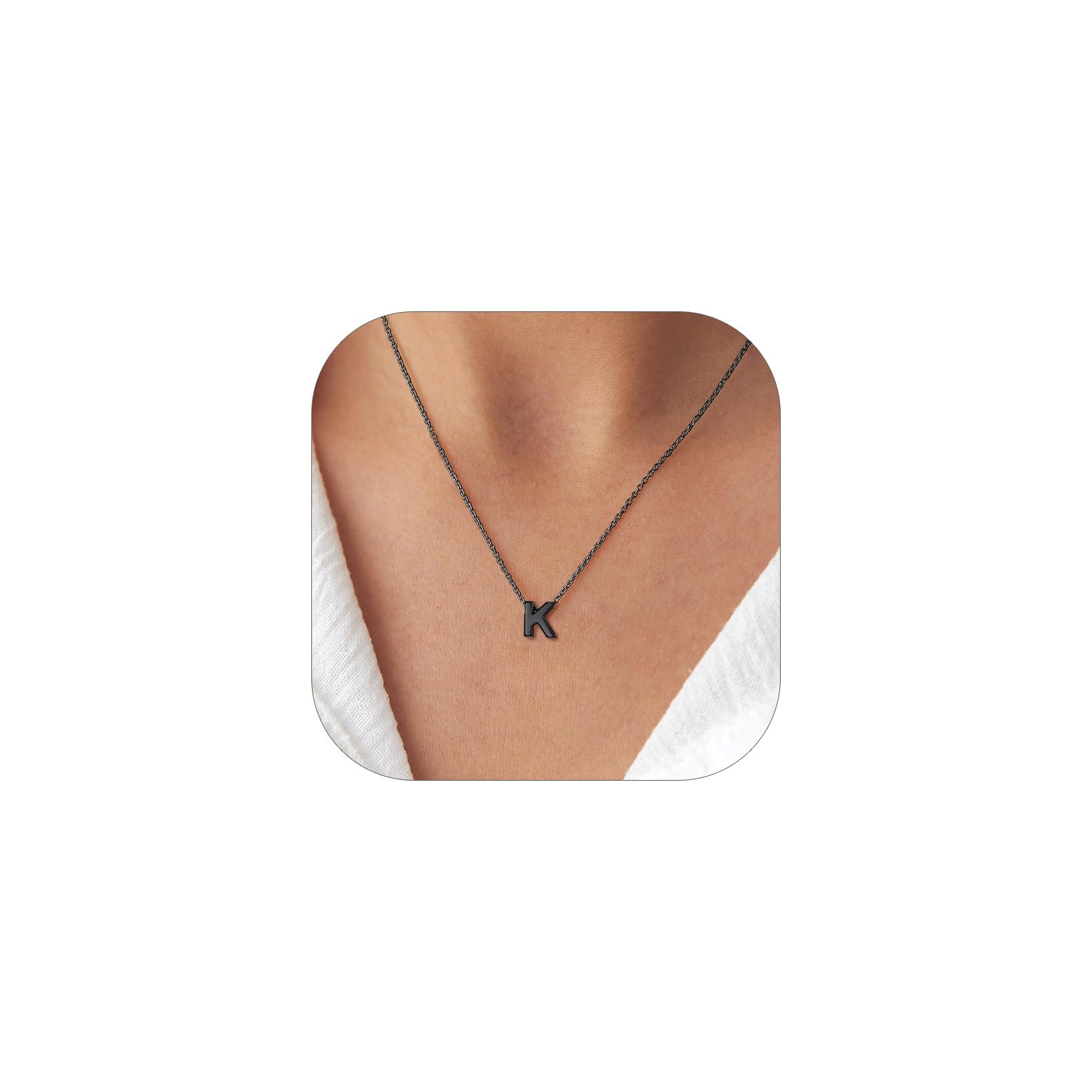 ChicSilver 925 Sterling Silver Initial Necklace for Women Dainty Letter Jewelry Personalized Gift