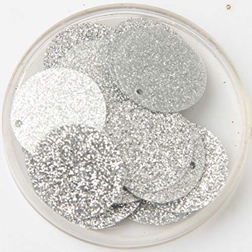 Paillettes Argentate 10mm 20mm 30mm - Forate - Per Cucito, Gioielli, Matrimoni - Fai Da Te - Foto 7