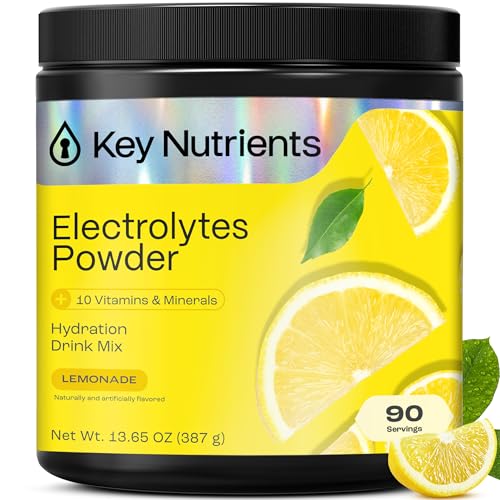 KEY NUTRIENTS Multivitamin Electrolytes Powder No Sugar - Refreshing Lemonade