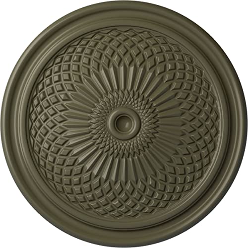 Ekena Millwork CM22TNPTF Trinity Ceiling Medallion, 22" OD x 1 3/4 P, Painted Turtle