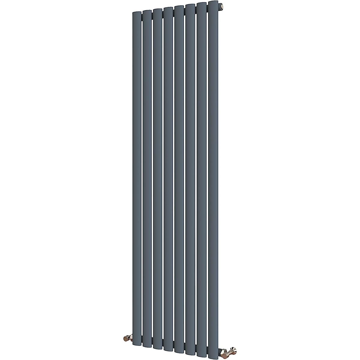 Radbliss Oval Column Vertical Radiator 1800x472mm Anthracite Single Central Heating Upright Tall Designer RAD