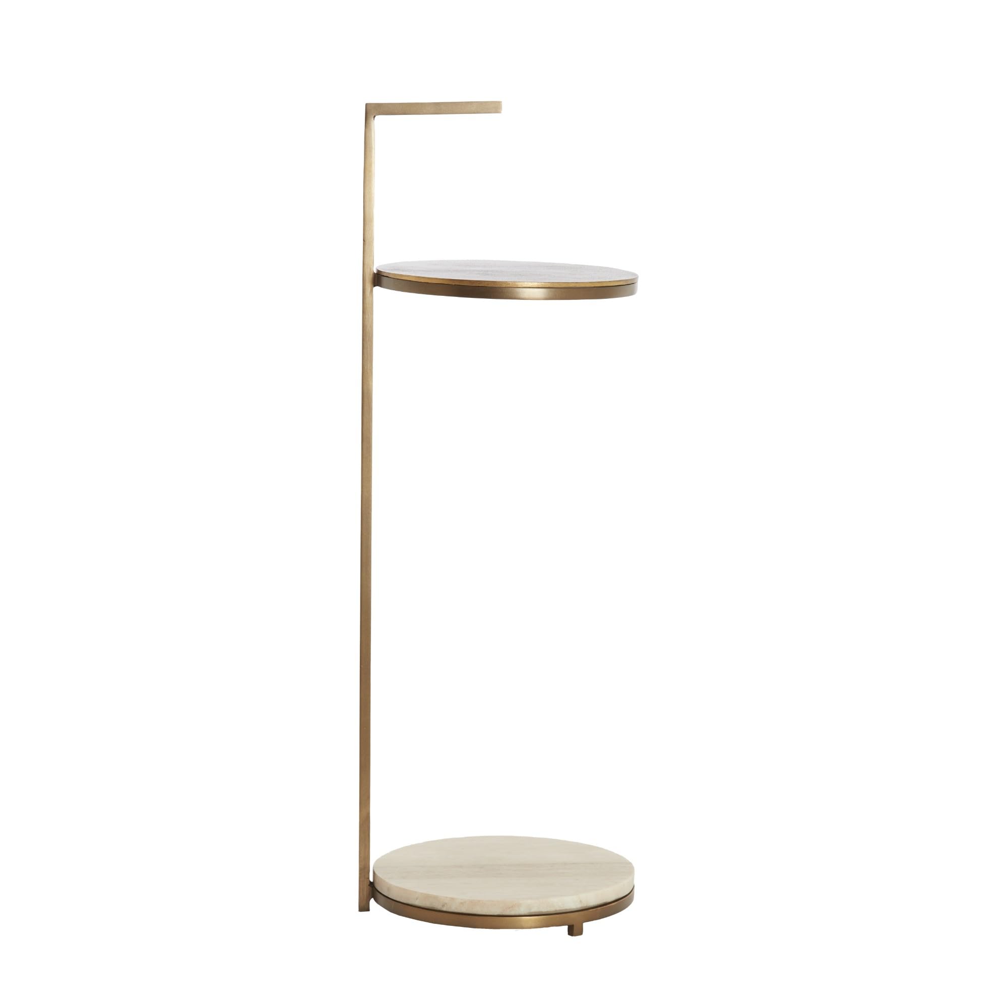 Table basse d'appoint pour canapé Leda ronde en ciment brun