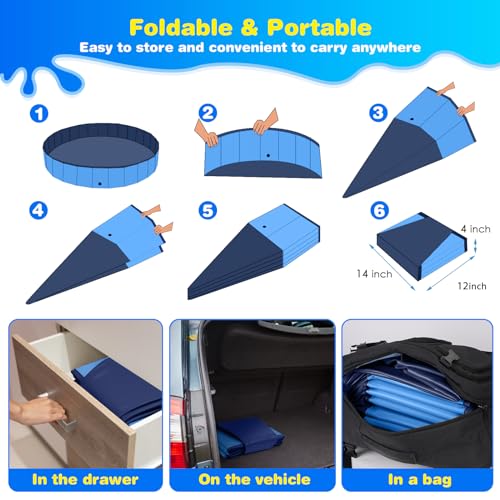 Jecoodogpoolforlargedogskiddiepoolhardplasticfoldabledogbathingtubportableoutsidekidsswimmingforpetsanddogsoutdoorbackyard  Urban Country Home Decor Jecoo dog pool for large dogs kiddie pool hard plastic foldable dog bathing tub portable outside kids swimming for pets and dogs outdoor backyard  urban country home decor