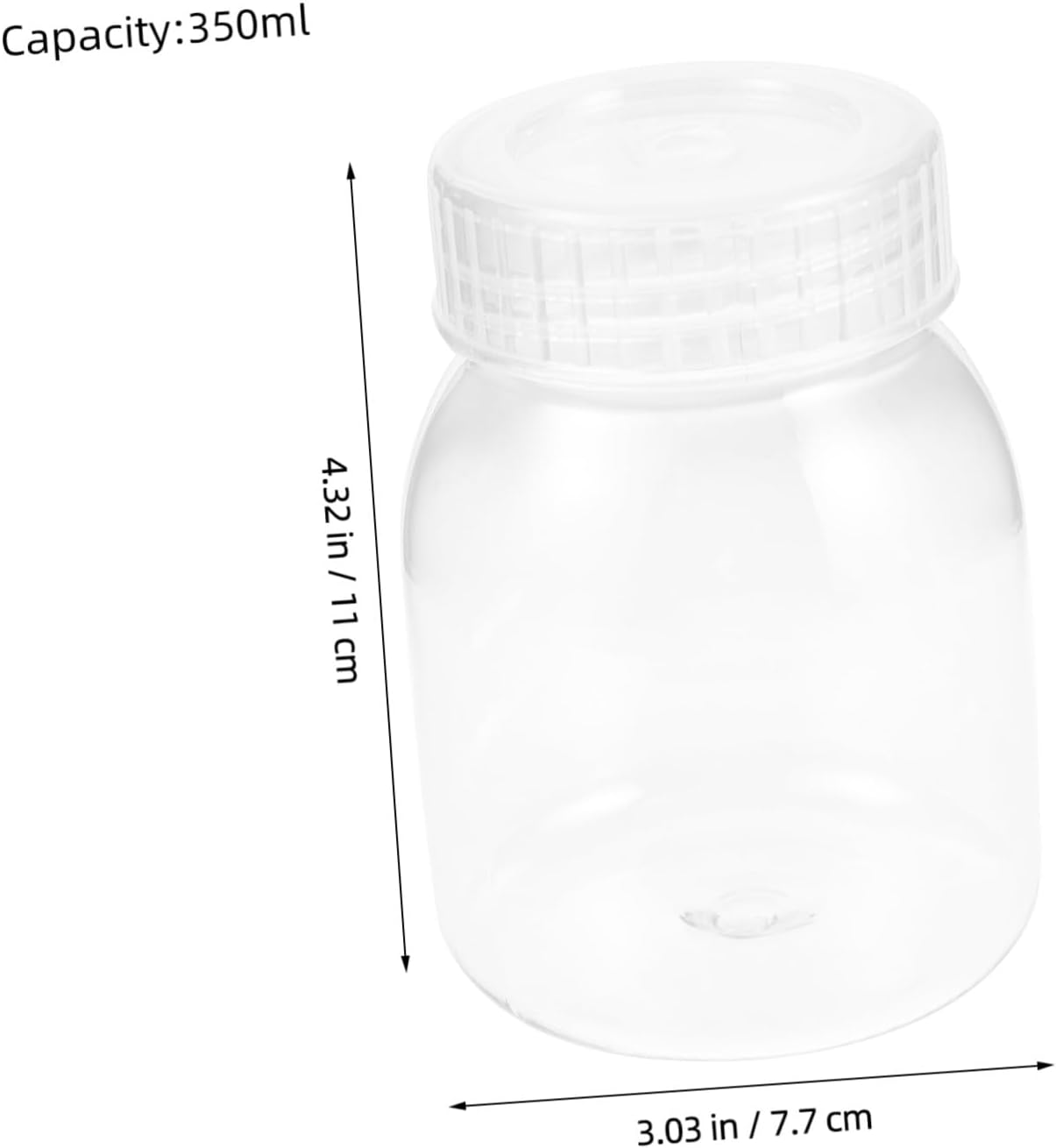 Cabilock 5pcs 350ml Plastic Sample Bottles with Wide Mouth and Lids, PC Material Containers for Liquids, for Plant Tissue Culture and Cell Culture in Biological Engineering Research