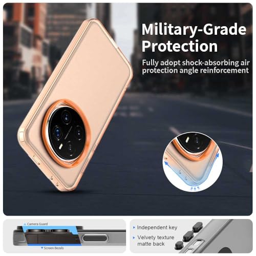 Image of for Honor Magic7 Pro 5G Case PC+TPU+PET Matte Anti-Drop Phone Back Cover - Orange