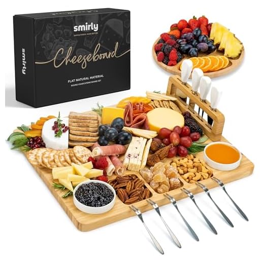 SMIRLY Large Bamboo Charcuterie Set