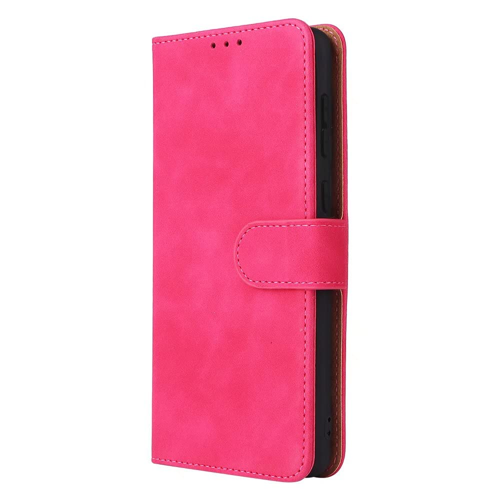 GIOPUEY Cover Portafoglio Per Blackview A55 - Custodia In Pelle PU Con Porta Carte E Staffa, Morbida TPU, Oro Rosa