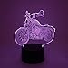 Produktbild Außenhandel New Motorrad 3D Nachtlicht Bunte Berührung LED Visuelles Licht Geschenk Atmosphäre LED Stereo Tischlampe