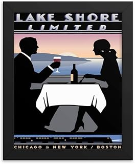 Vintage Poster - Lake Shore Limited 0192 - Enhanced Matte Paper Framed Poster (8x10) - Black Frame
