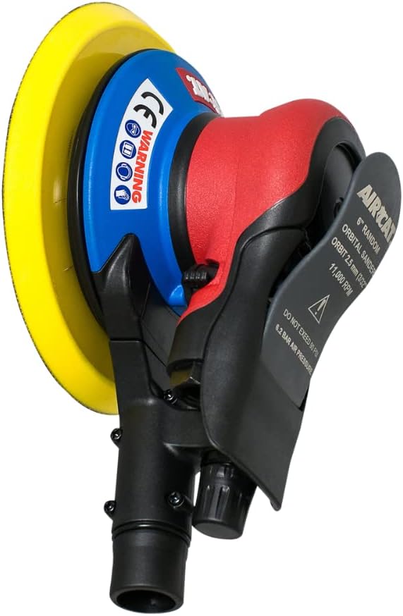 AIRCAT Pneumatic Tools 6700-6-332CV: Orbital Palm Sander Central Vacuum 11,000 RPM