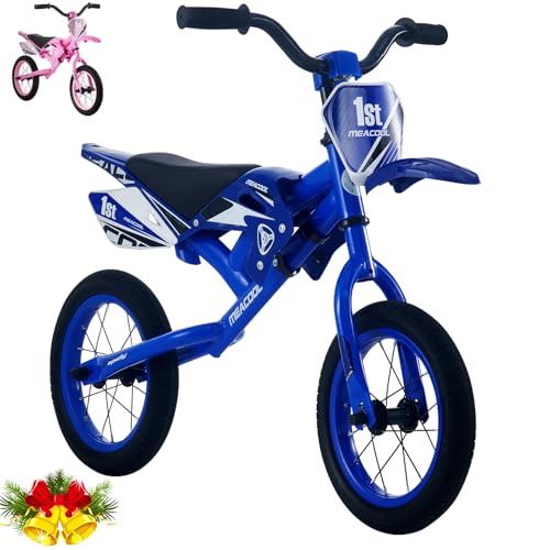 Image of LSBIKE 12" Kid Balance Bike, Moto Bicycle Walking Balance Bike Training Bicycle Boy & Girl Motocross Motorcycle Bike for Ages 3-6 Years Old (Blue)