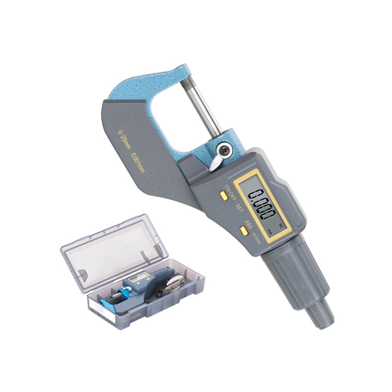 Micrómetro, 0.001 mm Electronic Outside Micromicers 0-100 con extra grande Lcd Pantalla de calibrador calibración digital micrómetro(75-100mm)