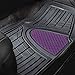 FH Group Automotive Floor Mats - Heavy-Duty Rubber Floor Mats for Cars, Universal Fit Full Set, Climaproof Floor Mats, Trimmable Floor Mats for Most Sedan, SUV, Truck Floor Mats Purple