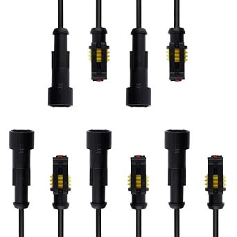 MUYI 1Pin Way 18AWG Waterproof Electrical Connector Wire Connectors-5 Kit