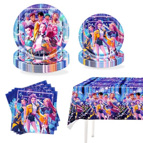 41 decoração de aniversário, decoração de aniversário, conjunto de louça, ornamentos de aniversário, toalha de mesa, guardanapos