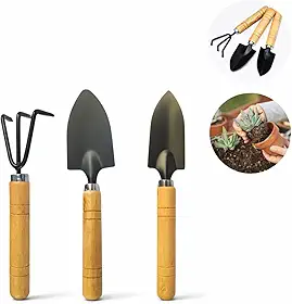 Kit Ferramentas De Jardinagem Mini Pá Rastelo Garfo Manual 21Cm Profissional Para Plantas Jardim Vasos