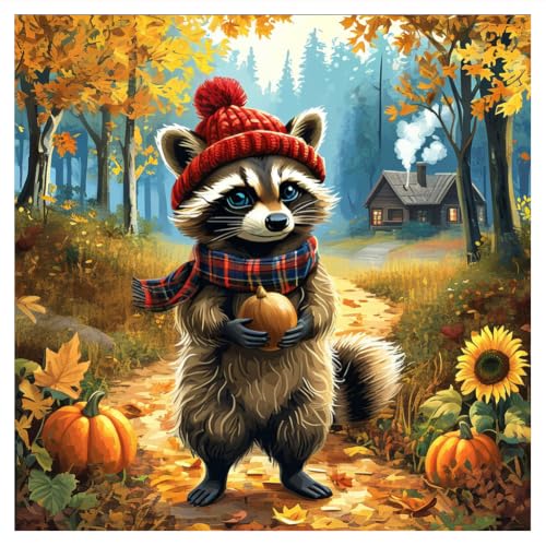 hill froeistung Raccoon Diamond Art Painting Kits for Adults