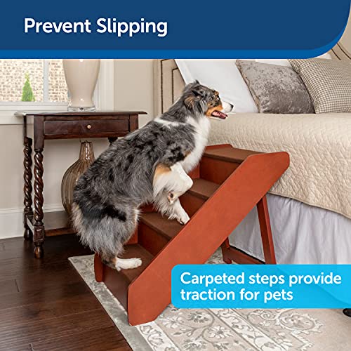 Petsafe Cozyup Folding Wood Pet Steps - Dog And Cat Stairs - Lightweight Durable Wooden Frame Supports Up To 200 Lb - Side Rails And Non-Slip Feet Provide Added Security - 25 Inches #TOP1