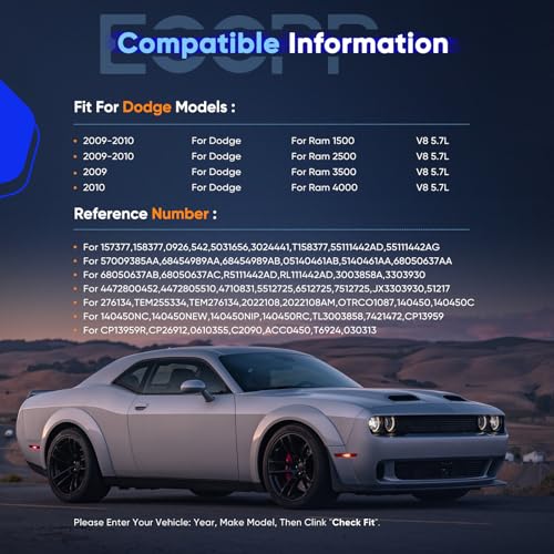 Image of ECCPP AC Compressor 2009-2019 Fit for Dodge for Ram 1500 2500 3500 4000 5.7L AC Compressor with Clutch Rapid Cooling