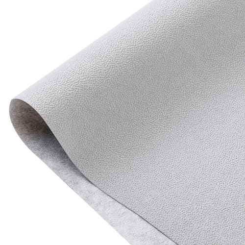Self Adhesive Grain Velvet Flocking Gray 14.1" x 117" Self Adhesive Felt Fabric, Peel and Stick Velvet Wallpaper Soft Velvet Drawer Liner Velvet Lining for Jewelry Drawer Box Dresser Cabinets Shelve by Waddllcor - Used condition - Image 2