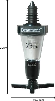 Beaumont 4 Bottle Wall Fixing Bottle Bracket & 4 x 25ml Solo Optic Spirit Measure Set