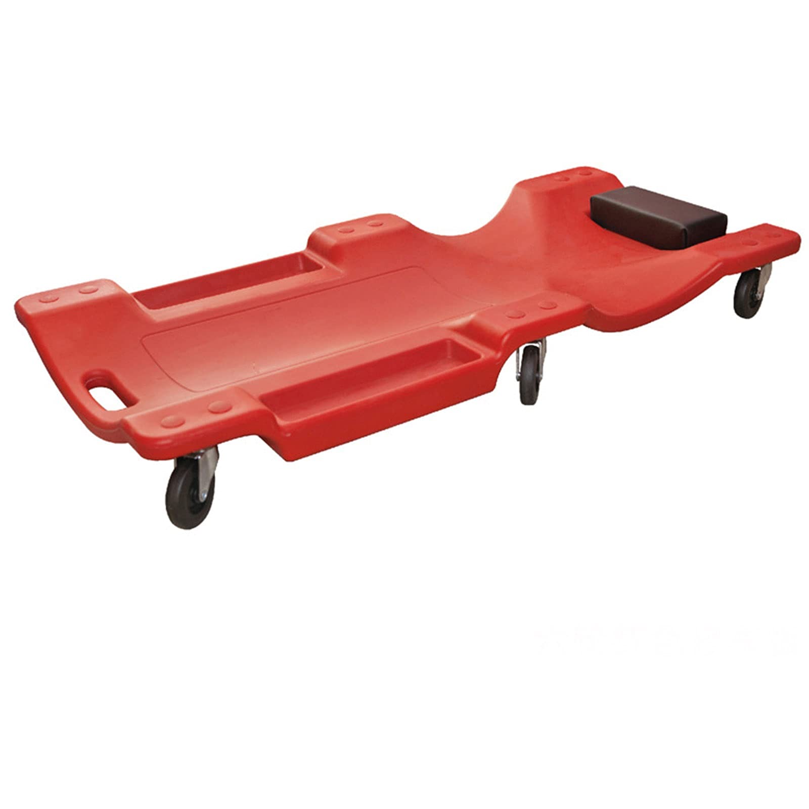ARCH Camilla Mecanico De 40 Pulgadas, Cuerpo De Plástico Ergonómico con Reposacabezas Acolchado, Herramientas Taller Mecanic para Reparación Automática Y Mantenimiento, 350 Lbs De Capacidad Roja